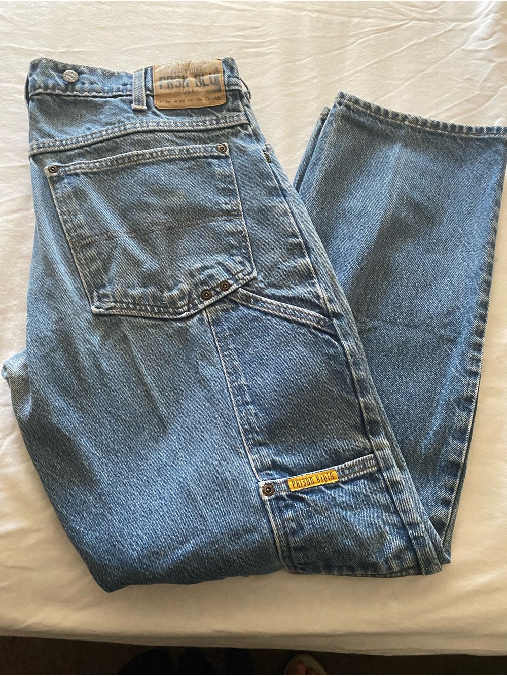 Men's Straight Jeans in Light Blue Denim